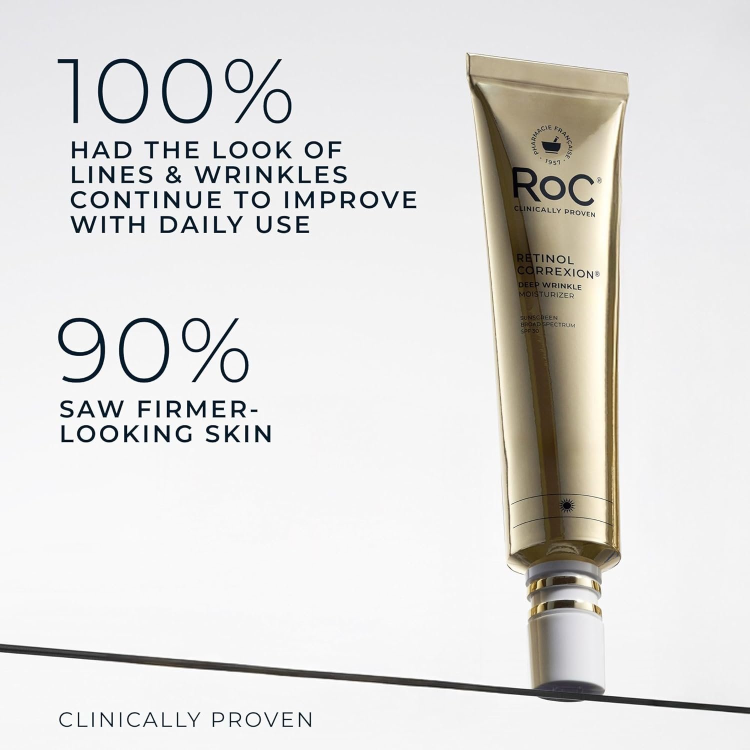 RoC Retinol Correxion Deep Wrinkle Daily Face Moisturizer with Sunscreen SPF 30 for Fine Lines, Dark Spots, Post-Acne Scars, 1 Ounce (Packaging May Vary) - Image 2