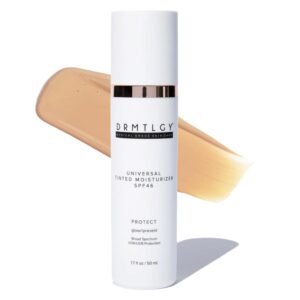 DRMTLGY Universal Tinted Moisturizer SPF 46 – Hydrating Dewy Tinted Sunscreen for Face with Zinc Oxide & Octinoxate – Niacinamide & Hyaluronic Acid – Broad Spectrum Lightweight Daily SPF, 1.7 oz