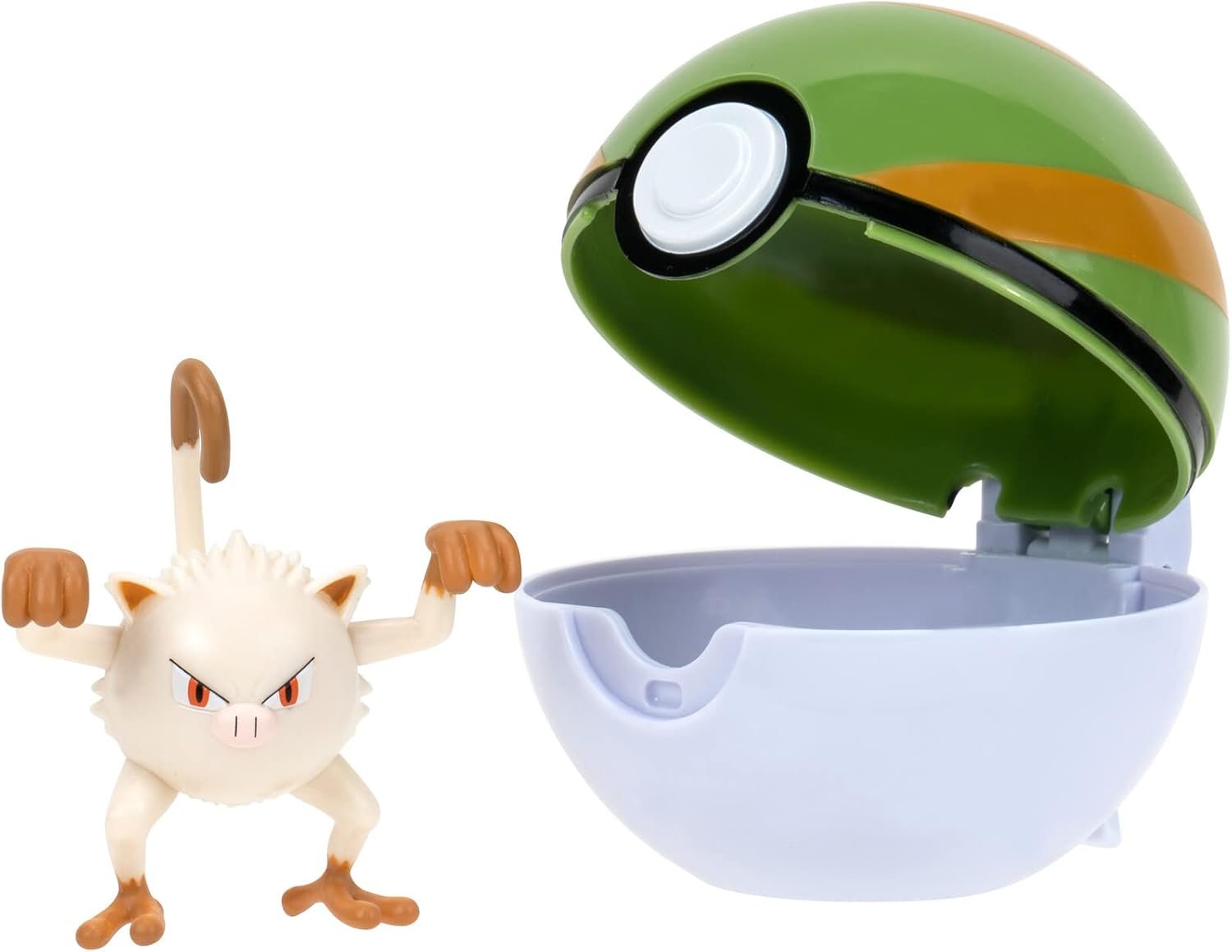 POKEMON PKW3136 - Clip 'n'Go Poké Balls - Menki & Nest Ball, Official Pokéball with 5 cm Figure