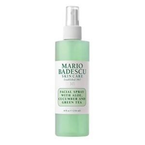 Mario Badescu Facial Spray with Aloe, Cucumber and Green Tea for All Skin Types, Face Mist that Hydrates & Invigorates, 8 fl.oz