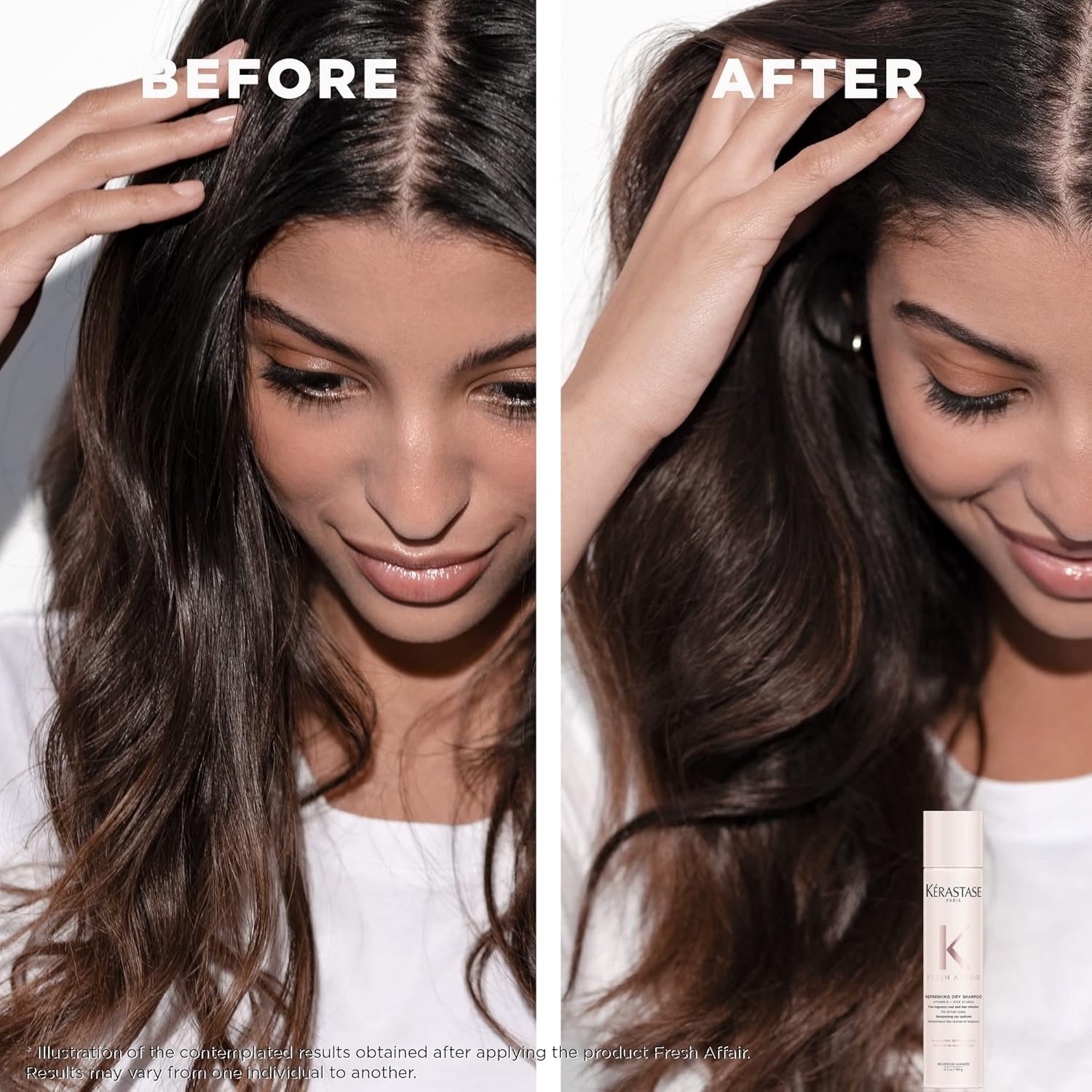 Kerastase Fresh Affair Dry Shampoo For All Hair Types - Instantly Absorbs Excess Oil on Scalp and Hair With Fine Fragrance and a Lightweight Formula, Silicone-Free - Image 2