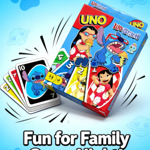 Mattel Games UNO Disney’s Lilo and Stitch Card Game for Kids, Adults & Family with Deck & Special Rule Inspired by The Movie