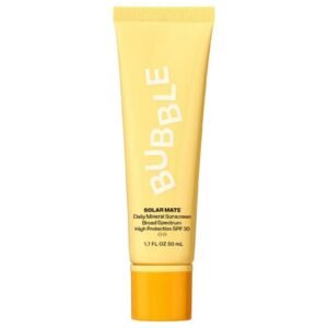 Bubble Skincare Solar Mate Daily Mineral Sunscreen Broad Spectrum SPF 30, 1.7 fl oz