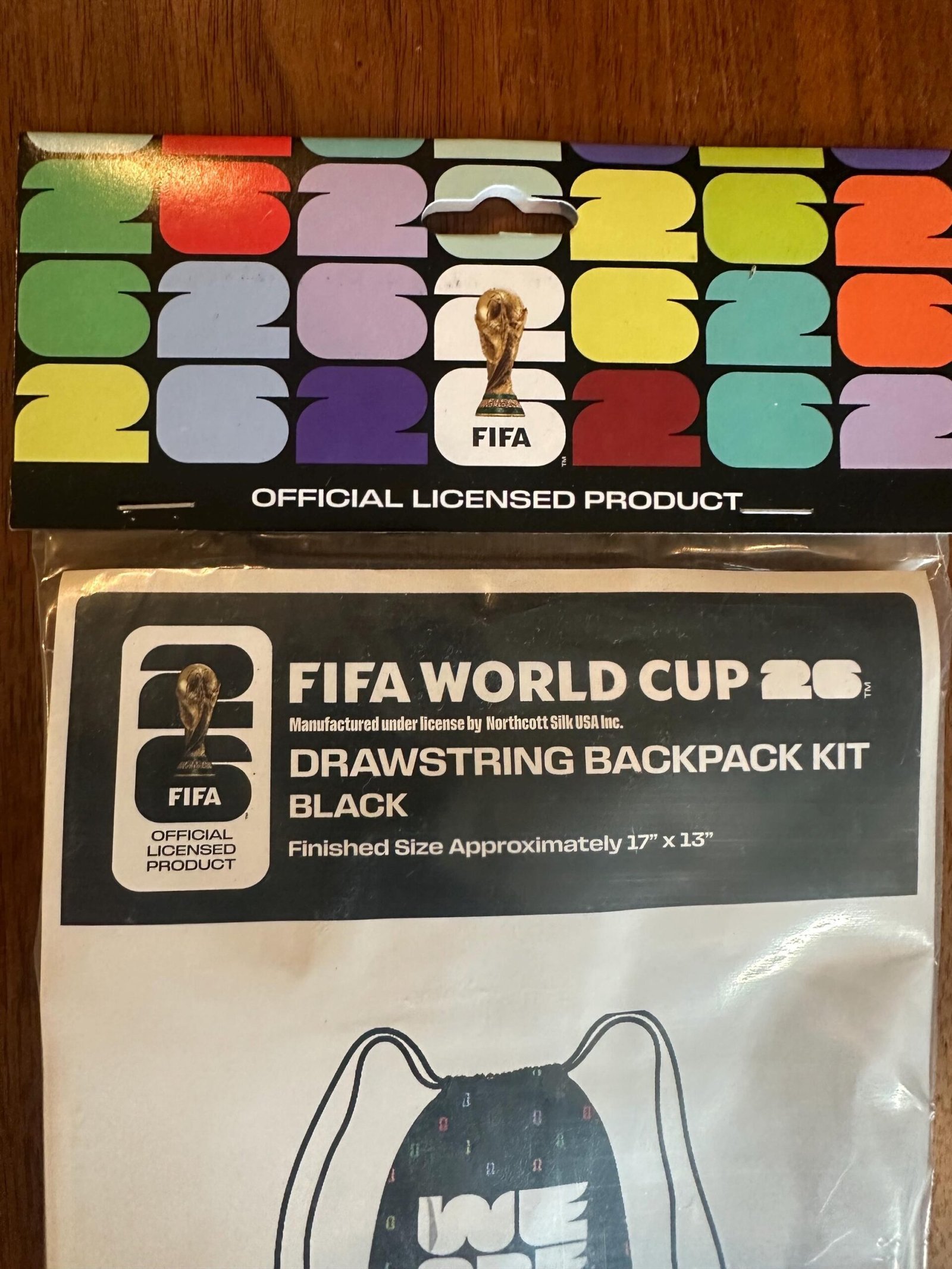 FIFA World Cup 26™ Official Drawstring Backpack – Black
