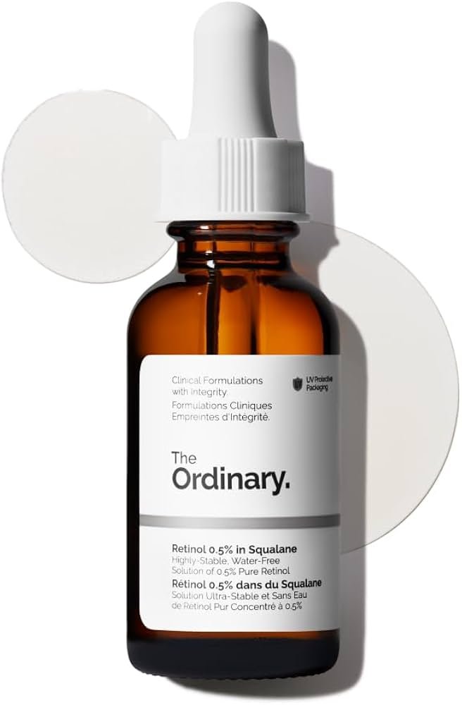 The Ordinary Retinol 0.5% in Squalane – Highly-Stable, Water-Free Retinol Solution, 1 fl oz