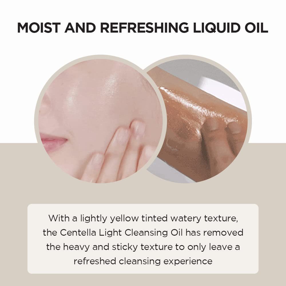SKIN1004 Madagascar Centella Light Cleansing Oil 6.76 fl.oz, 200ml | Gentle Oil Cleanser for Face, Korean Facial Cleanser, Double Cleansing - Image 2