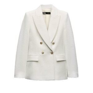 Zara Women's Double-Breasted Tailored Blazer