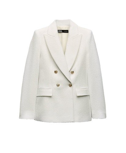 Zara Women's Double-Breasted Tailored Blazer