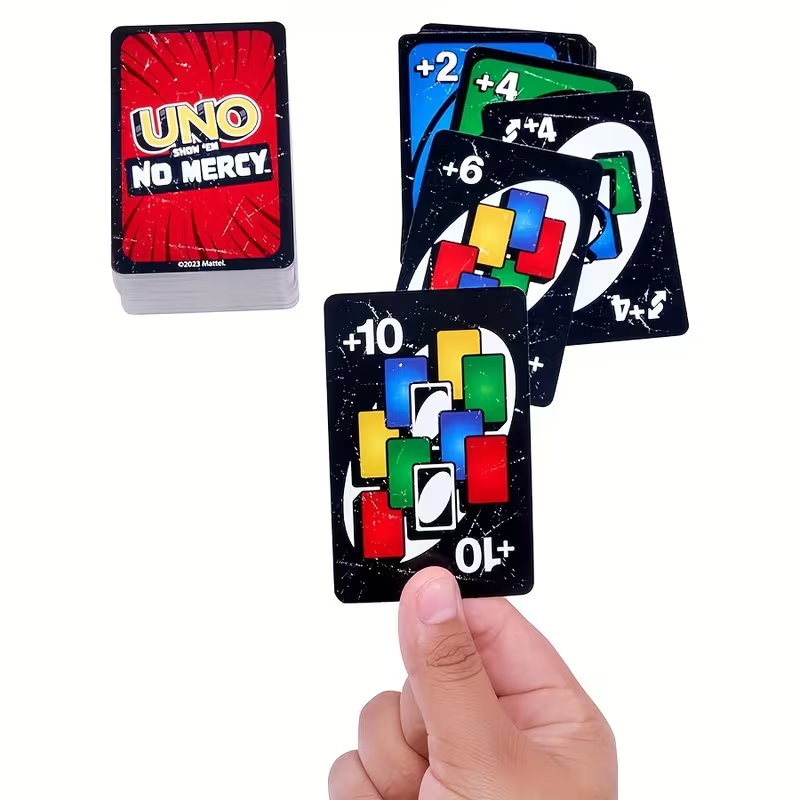 UNO NO MERCY Special Edition Card Game - 168-Sheet Collector's Version with Competitive multiplayer action, all-new strategic twist & Teens, Ice-Breaker Party Game Suitable Gamers, Gift Idea UNO Fans - Image 2
