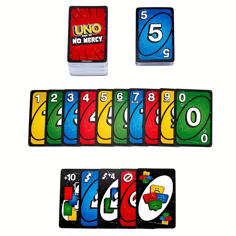 UNO NO MERCY Special Edition Card Game - 168-Sheet Collector's Version with Competitive multiplayer action, all-new strategic twist & Teens, Ice-Breaker Party Game Suitable Gamers, Gift Idea UNO Fans - Image 3