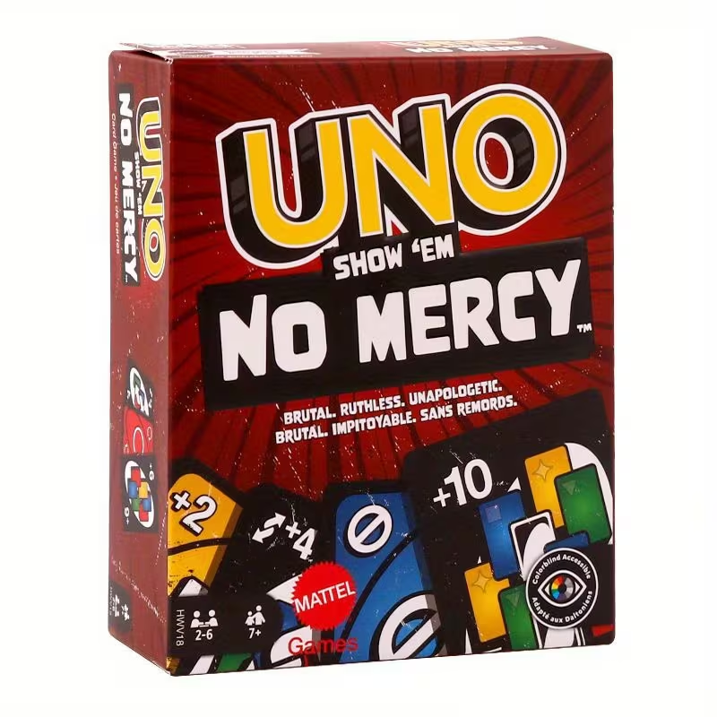 UNO NO MERCY Special Edition Card Game - 168-Sheet Collector's Version with Competitive multiplayer action, all-new strategic twist & Teens, Ice-Breaker Party Game Suitable Gamers, Gift Idea UNO Fans